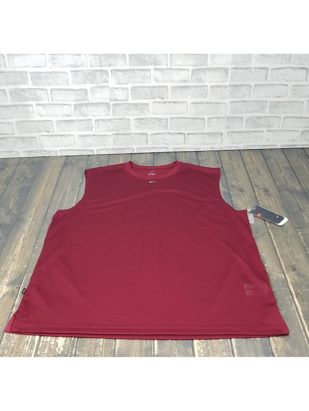 NEW - Nike Tank Top Men's Size XL Maroon Red Hoop Tech Dri-Fit Tank Top